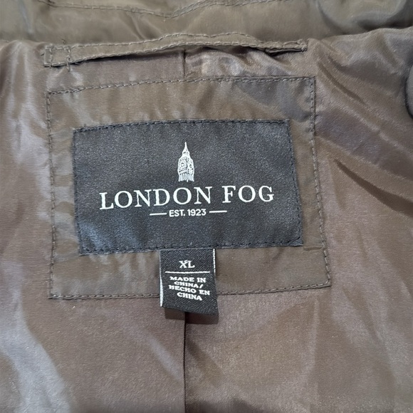 London Fog Women's Diamond Quilted Down Mid Length Moss Puffer Jacket Size XL - Picture 10 of 12